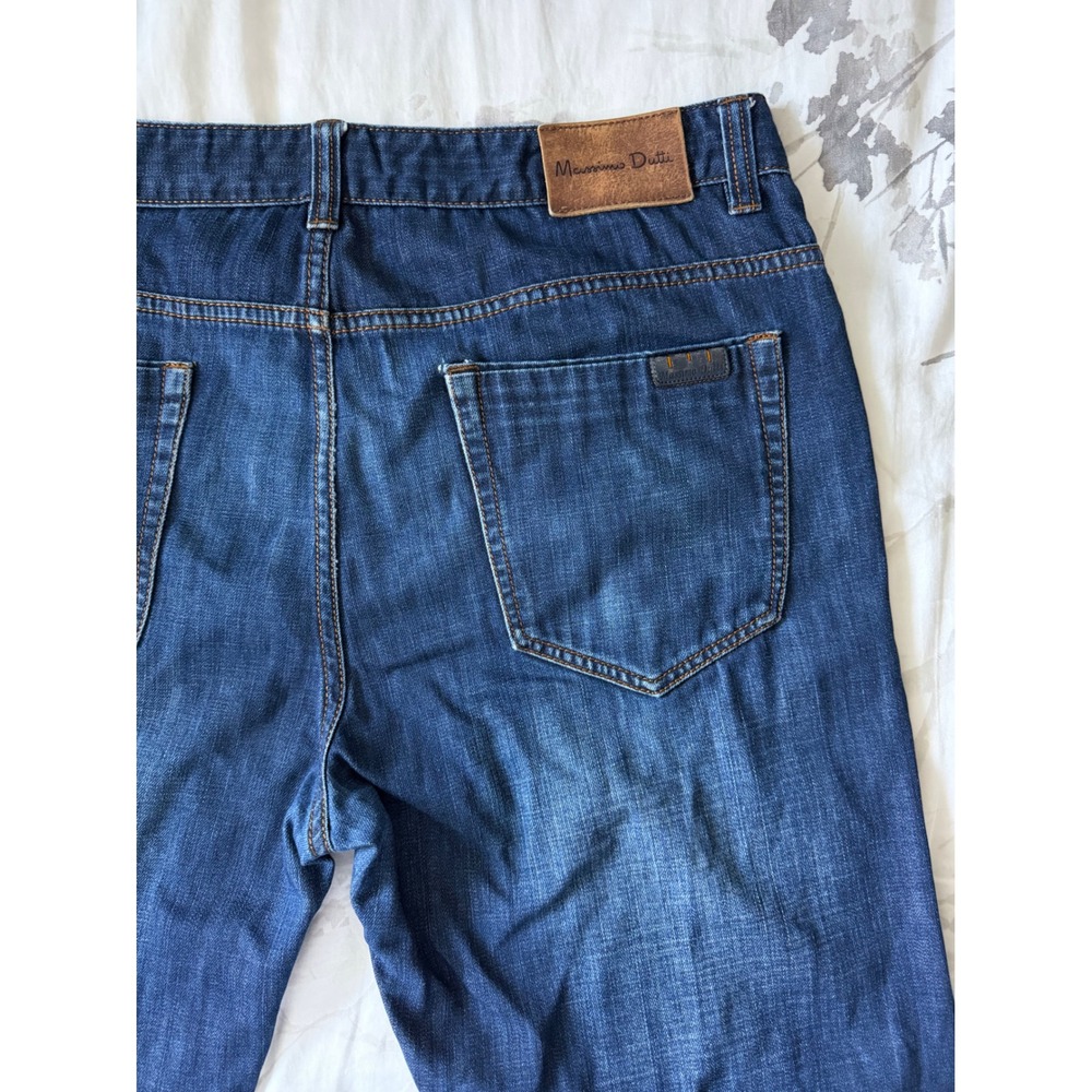 Massimo Dutti Mens Blue Straight Leg Jeans Made in Italy Size 36 Button Fly